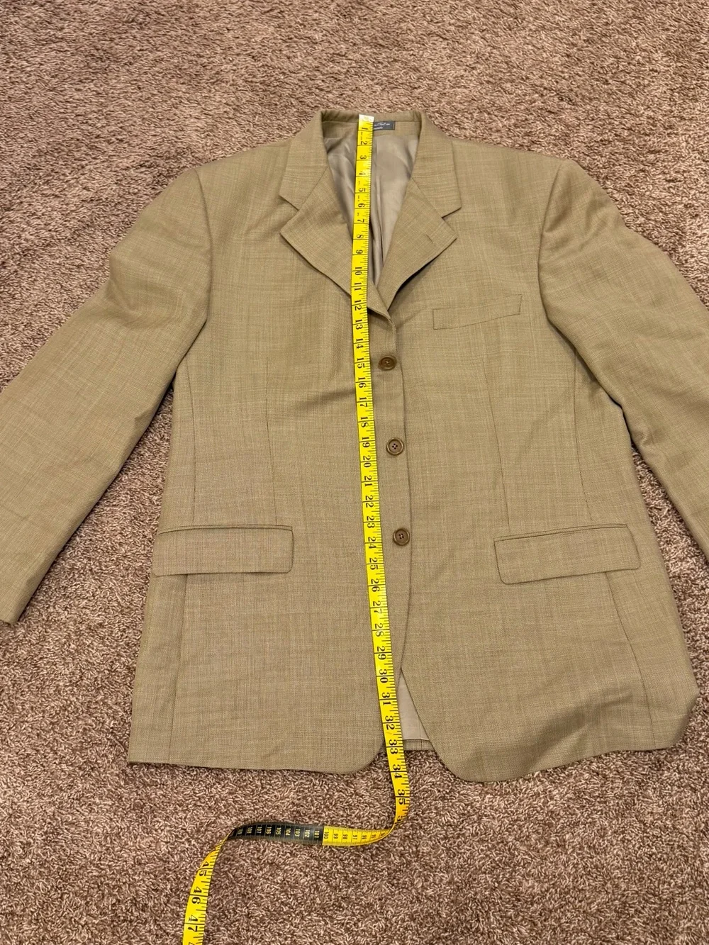Men's Light Tan Single-Breasted Ultimo Uomo Blazer